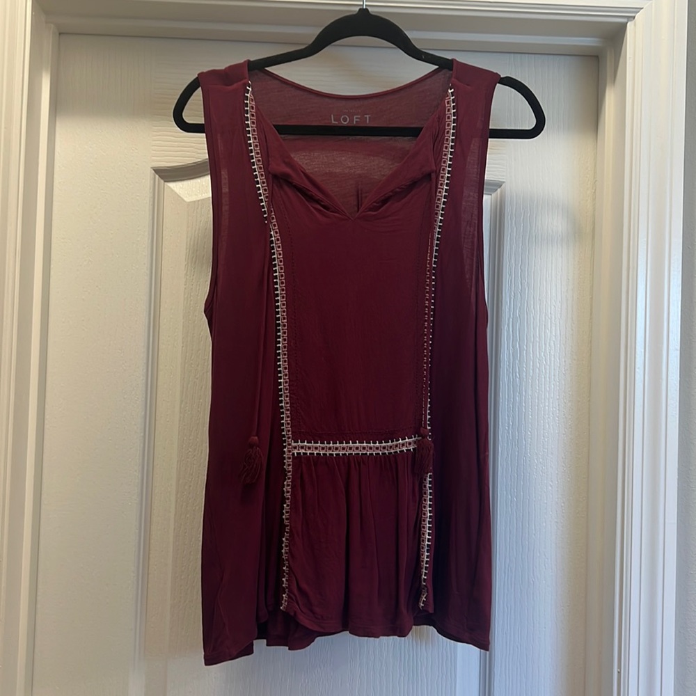 Ann Taylor Loft Embroidered Top